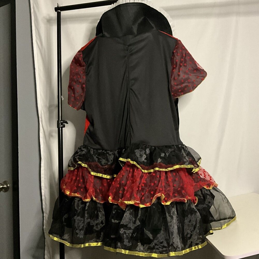 Queen of Hearts Women's Dress Costume Ruffled Red and Black 3X - Picture 2 of 4